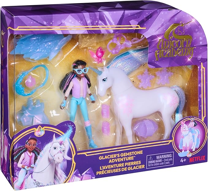 Unicorn Academy, Glacier’s Gemstone Adventure with Layla Doll & 13 Accessories, Dolls & Unicorn Toys for Girls Ages 4 and up