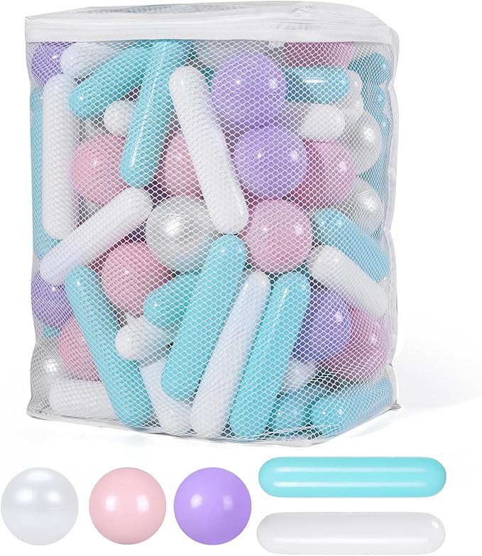 STARBOLO Ball Pit Balls for Kids -Pack of 150 200 500 Colorful Ball Pit Balls Crush Proof Plastic Toy Balls for Toddlers Ball Pit, Ball Pit Play Tent, Baby Pool Water Toys