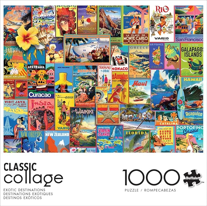 Buffalo Games - Lewis T Johnson - Exotic Destinations - 1000 Piece Jigsaw Puzzle for Adults -Challenging Puzzle Perfect for Game Nights - Finished Size is 26.75 x 19.75