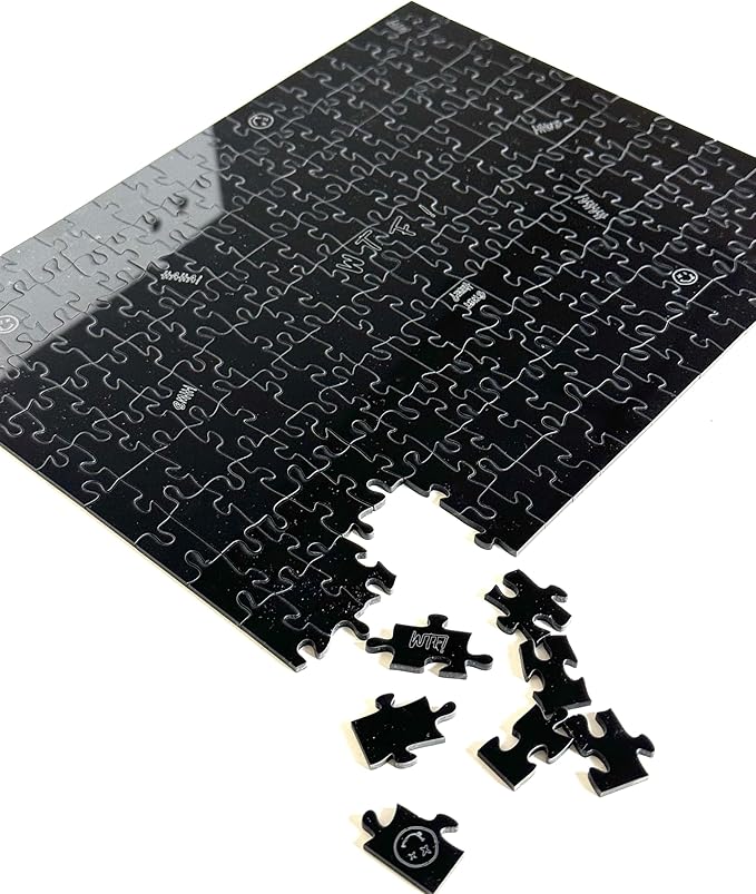 The Clearly Impossible Puzzle 100, 200, 500, 1000 Pieces Hard Puzzle for Adults Cool Difficult Clear Brain Teaser - Difficult Funny for Adults (200 Piece WTF Edition)
