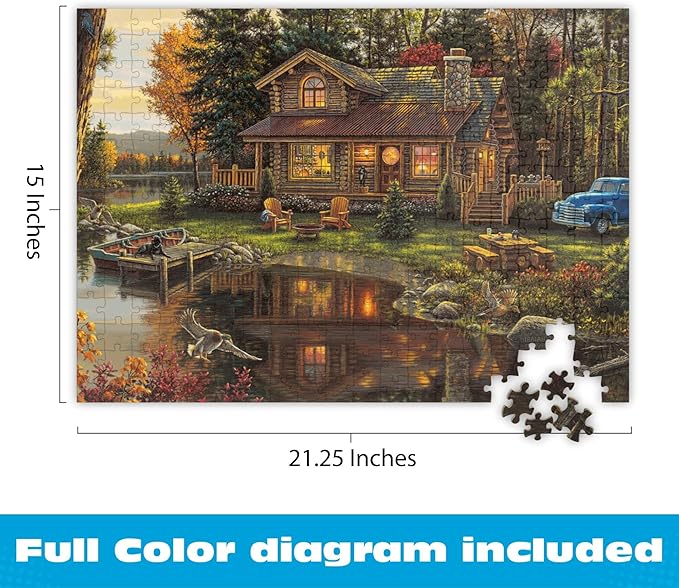 Buffalo Games - Kim Norlien - Peace Like A River - 300 Piece Jigsaw Puzzle for Adults - Large, Easy to Hold Pieces - Challenging Puzzle Perfect for Game Nights, Finished Size 21.25 x 15.00