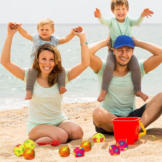 12 Pcs Water Splash Balls Float Mini Water Bomb Balls for Pool, Water Absorbent Ball for Water Activities, Summer Beach Soaking Games Ball Party Activities