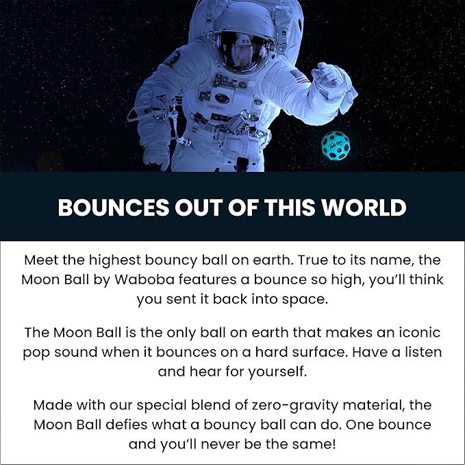 Waboba Moon Ball Gradient Hyper Bouncy Ball - All Ages Extreme Bounce and Fun - Super High Bouncing Ball Perfect for Active Play and Outdoor Games - Undersea