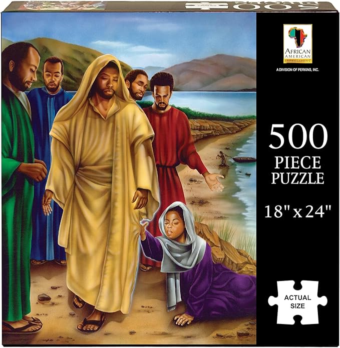 African American Expressions - Hem of His Garment Puzzle – 500-Piece African American Biblical Jigsaw Puzzle for Adults | Inspiring Christian Puzzle with Vibrant Artwork