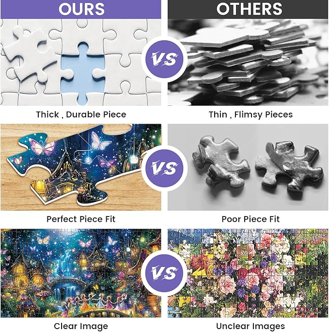 300 Pieces Butterfly Puzzles for Adults, Fairy Puzzle for Adults Children, Scenery Puzzle 300 Pieces, Gift for Birthday, Home Decor, Fun for Family Entertainment(20.5 * 15 in)