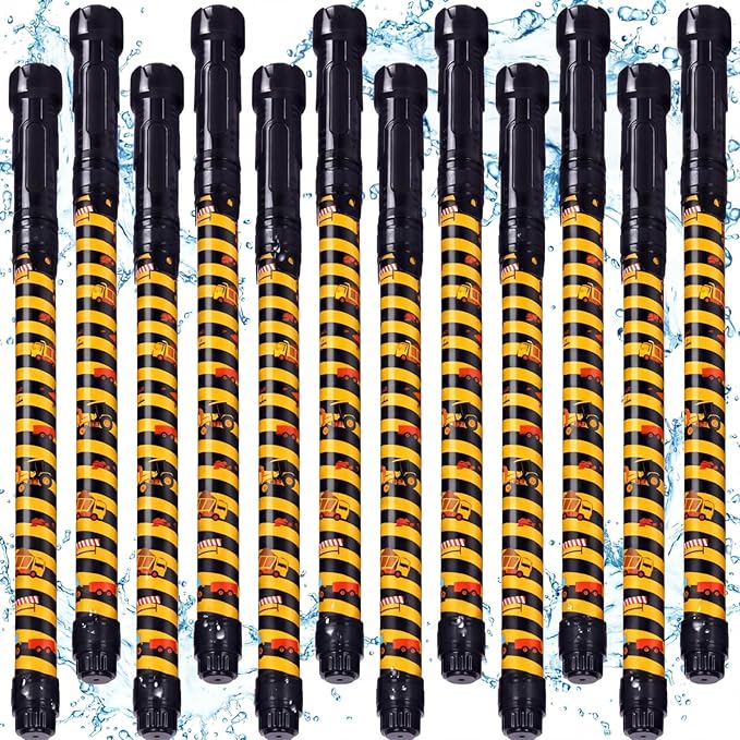 12 Pack Construction Water Gun Blaster Dump Truck Excavator Tractor Party Favors 15.75 in Water Shooter Blasters Gun Toys Summer Activity for Kids Outdoor Swimming Pool Backyard Beach Games