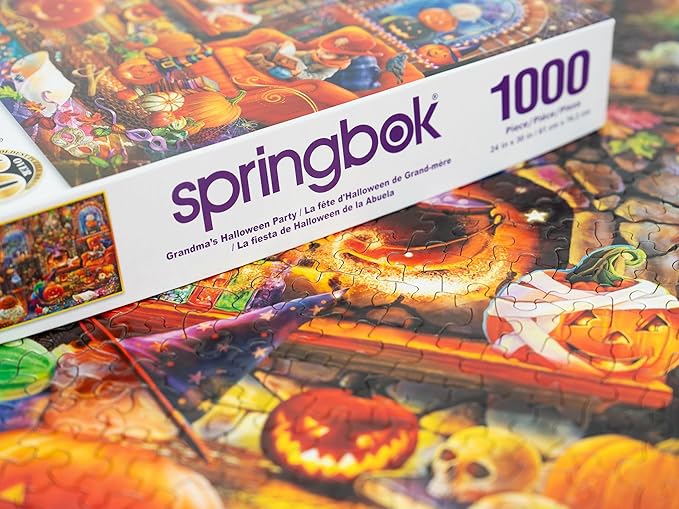 Springbok's Grandma's Halloween Party 1000 Piece Jigsaw Puzzle for Adutls Featues a Whimsical Halloween Scene for Puzzlers of All Ages