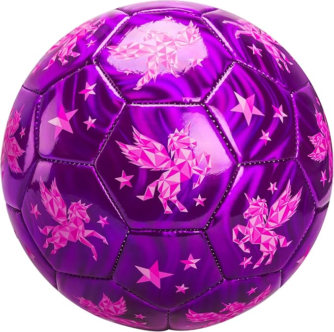 INPODAK Soccer Ball for Toddler Kids 1-3 2-8, Size 2 Size 3 Soccer Ball, Cartoon Dinosaur Unicorn Balls with Pump, Mesh Bag and Gift Box Great Gift for Birthdays
