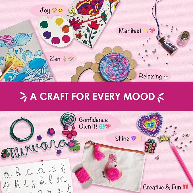Chalk and Chuckles 7 Days of Arts & Crafts Kit – 30 Creative Activities for Kids Ages 9+