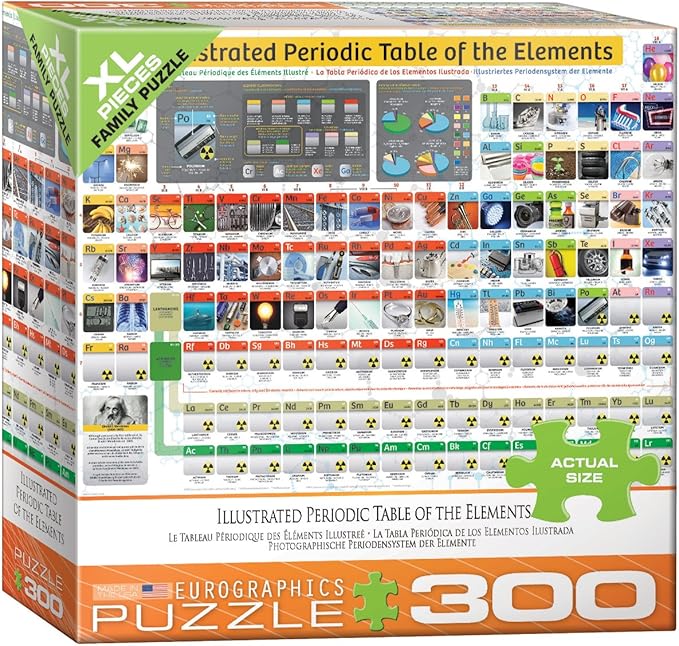 EuroGraphics (EURHR) Illustrated Periodic Table of The Elements 300Piece Puzzle 300Piece Jigsaw Puzzle