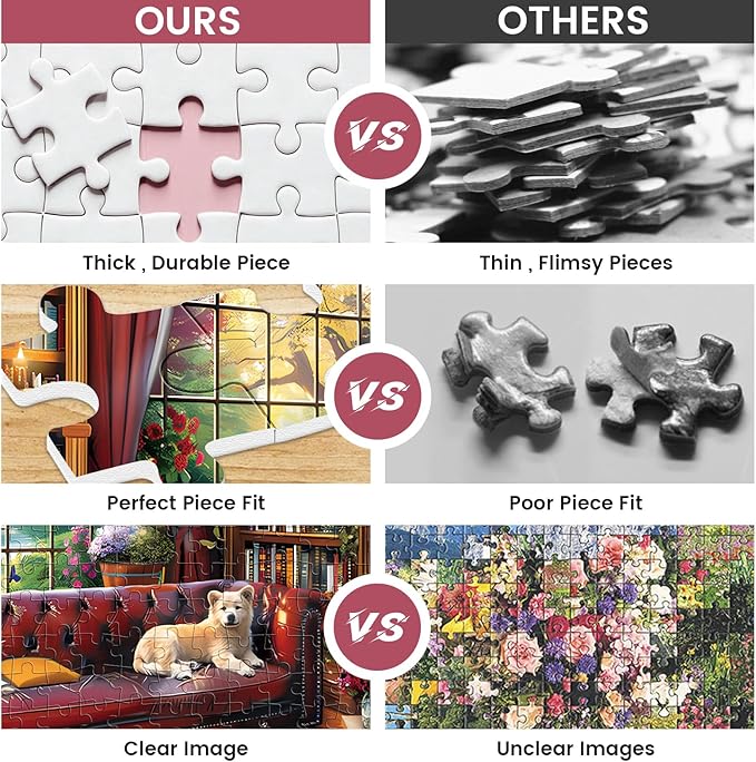 300 Pieces Puzzle for Adults - 300 Piece Children Puzzle - Dog Puzzles,Landscape Jigsaw Puzzles - Creative Play & Holiday Party Gifts-Fun and Challenging Family Game, 20.5x15 in