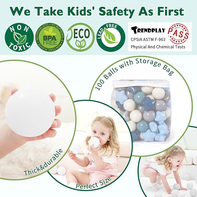 TRENDPLAY Star Ball Pit Balls for Toddlers -50 100 200 Count Star Balls Different Shapes, Non-Toxic Plastic Balls for Safe Play, Boys Girls Festival Party Decoration