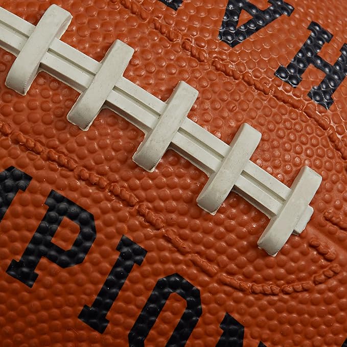 Champion Blitz Football, All-Weather Football, Enhanced Grip, Durable Rubber Cover and Molded Laces, for Outdoor Sports & Training, Includes 6 Ball Pump
