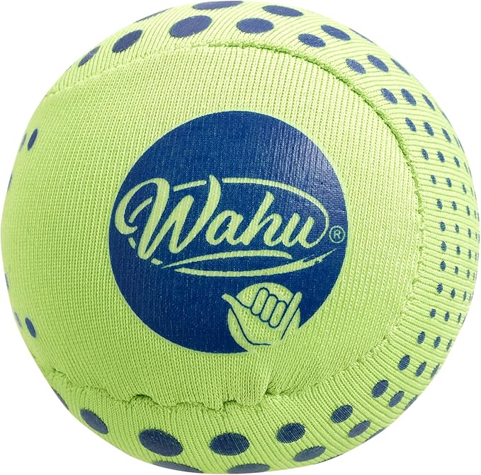 Wahu Super Grip 100% Waterproof Skimball Pool Toy, Water Skipping Ball for Pool and Beach, Skips Over 150' on Water, Green