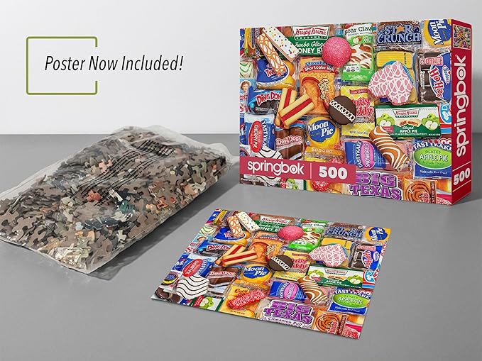 Springbok - Snack Treats - 500 Piece Jigsaw Puzzle- Nostalgic Photo of Our Favorite Snacks from Past