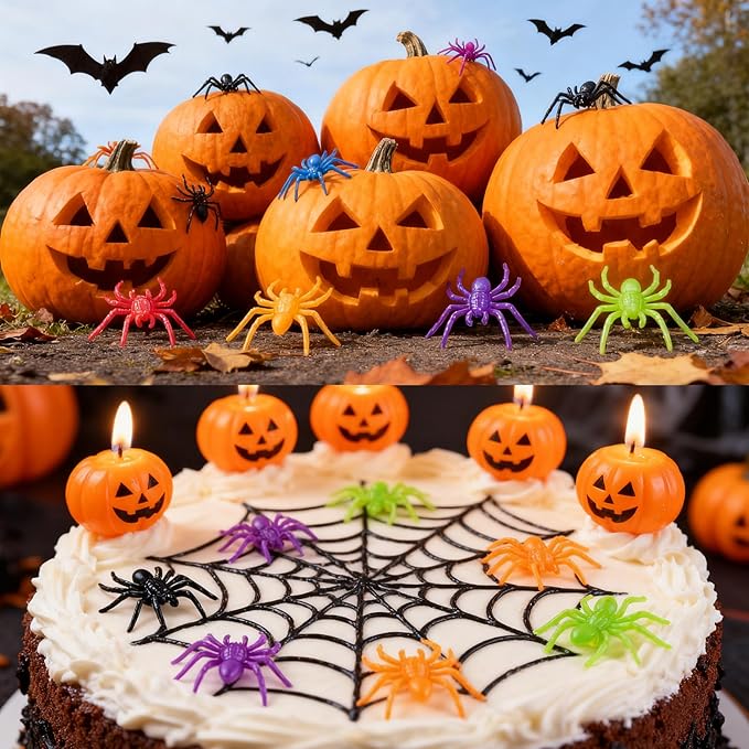 (1000pcs Halloween Colorful Spider Pack)