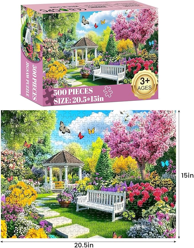 Jigsaw Puzzles 500 Pieces for Adults,Spring Puzzles 500 Pieces Adult Puzzles Games Family Challenging Game Great Gift Idea 20.5x15IN