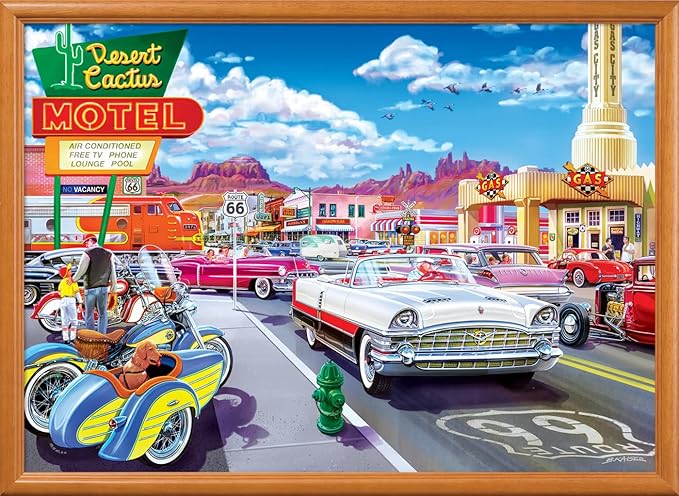 MasterPieces - 1000 Piece Jigsaw Puzzle, Drive Through on Route 66, Fun for Adults, Family, Kids, 19.25" x 26.75"