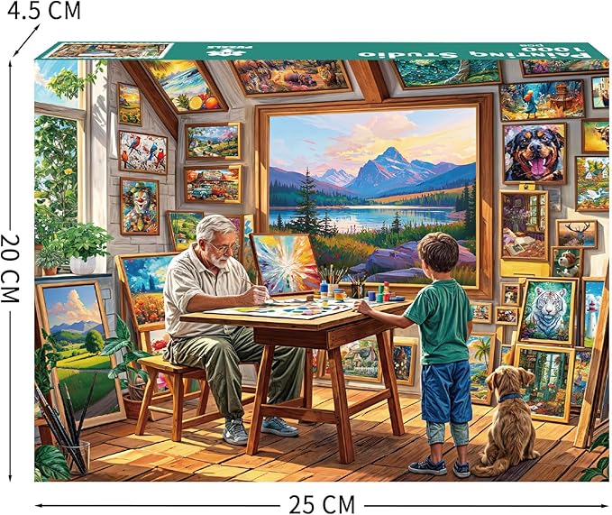 Painting Studio Jigsaw Puzzles for Adults 1000 Piece, Puzzles for Adults, Adult Challenging Game Toys, Impossible Puzzle, Family Decoration Puzzle