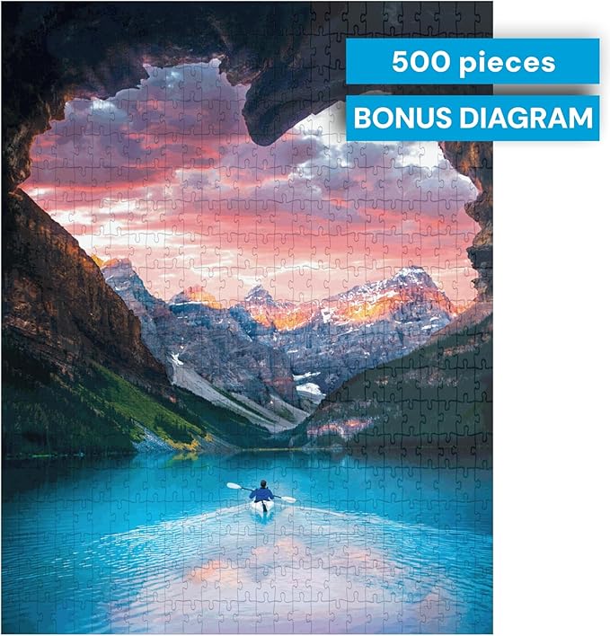 Buffalo Games - Follow Your Heart - 500 Piece Puzzle for Adults - Romantic Scenic Jigsaw with Poster - High Quality Precision Cut Pieces