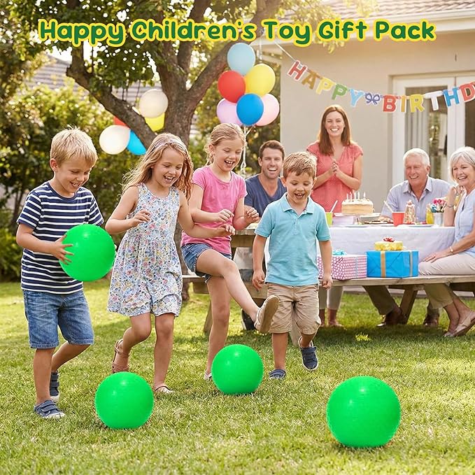 Macarrie 20 Pcs Playground Balls 6 Inches Dodgeball Kick Balls for Kids Adults Colorful Inflatable Balls Handballs Soccer Basketball Handball Games Camps Schools Outdoors