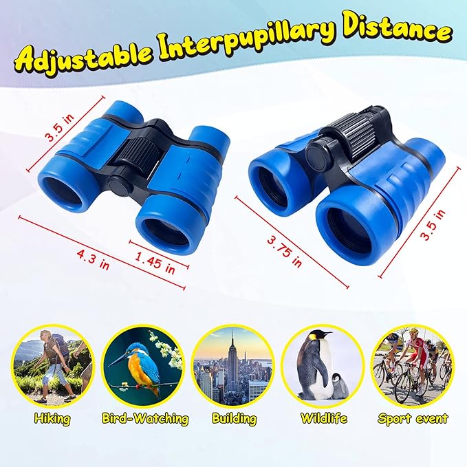 ESSENSON Binoculars for Kids Toys Gifts for Age 3-12 Years Old Boys Girls Kids Telescope Outdoor Toys for Sports and Outside Play Hiking, Bird Watching, Travel, Camping, Birthday Presents (Dark Blue)