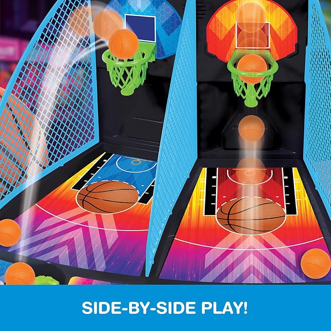 Game Zone Arcade Basketball - Fast-paced and Interactive Tabletop Multiplayer Game for Ages 6+ - Combines Skill & Hand-Eye Coordination - Perfect for Both Indoor and Outdoor Use