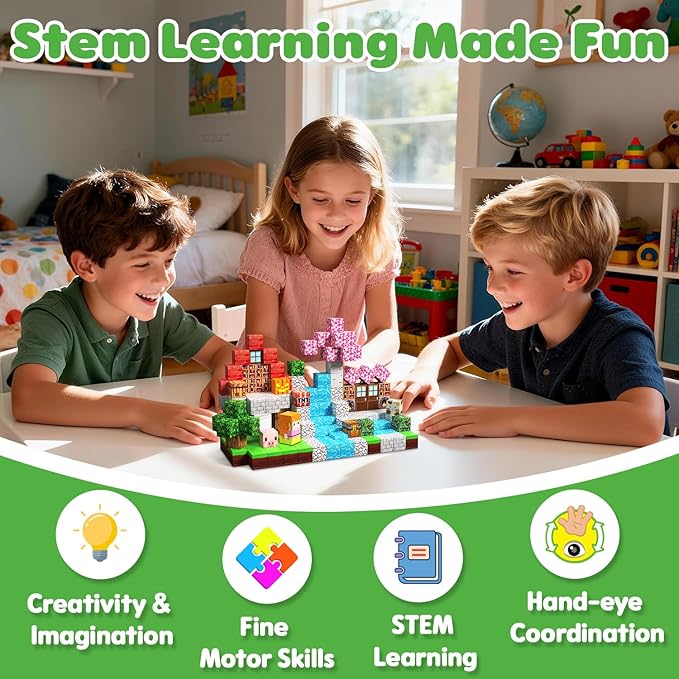 Magnetic Blocks, 100PCS Magnetic Building Blocks, Stacking Magnetic for Kids, Sensory Toy for STEM Constructions Magnetic Blocks for Boys Girls Age 3+, Holiday Birthday Gifts