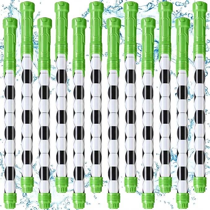 12 Pcs Soccer Party Favors, 15'' Water Guns Bulk for Kids Water Squirt Blasters Guns, Summer Activity Swimming Pool Backyard Beach Outdoor Toys for Kids Adults, 39 ft Range Shooter