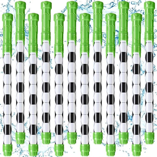 12 Pcs Soccer Party Favors, 15'' Water Guns Bulk for Kids Water Squirt Blasters Guns, Summer Activity Swimming Pool Backyard Beach Outdoor Toys for Kids Adults, 39 ft Range Shooter