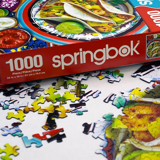 Springbok Taco Table 1000 Piece Jigsaw Puzzle for Adults - Cinco de Mayo Taco Party Theme Great for Game Nights - Finished Size of 30" x 24"