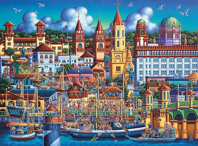 Buffalo Games - Eric Dowdle - St. Augustine - 1000 Piece Jigsaw Puzzle for Adults -Challenging Puzzle Perfect for Game Nights - Finished Size is 26.75 x 19.75