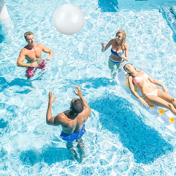 4 Pcs Inflatable Beach Ball 20 inch Swimming Pool Balls Summer Outdoor Decor Beach Balls Ornaments Floatable Ball for Swimming Pool Birthday Party Supplies