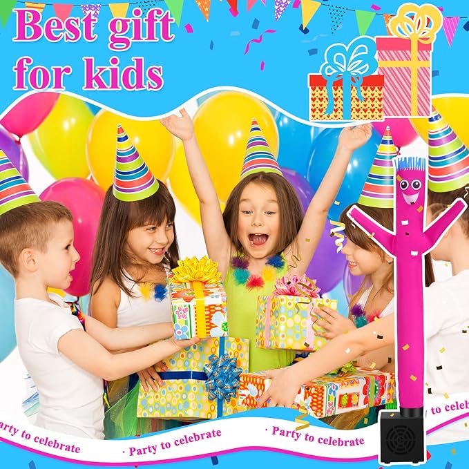 Poen Easter Gifts for Kids Mini Wacky Waving Inflatable Tube Guy with Blower Gag Toy Gift Inflatable Tube Man Birthday Desktop Decor Dancing Blow up Man for Office Party Decor(Surprise)