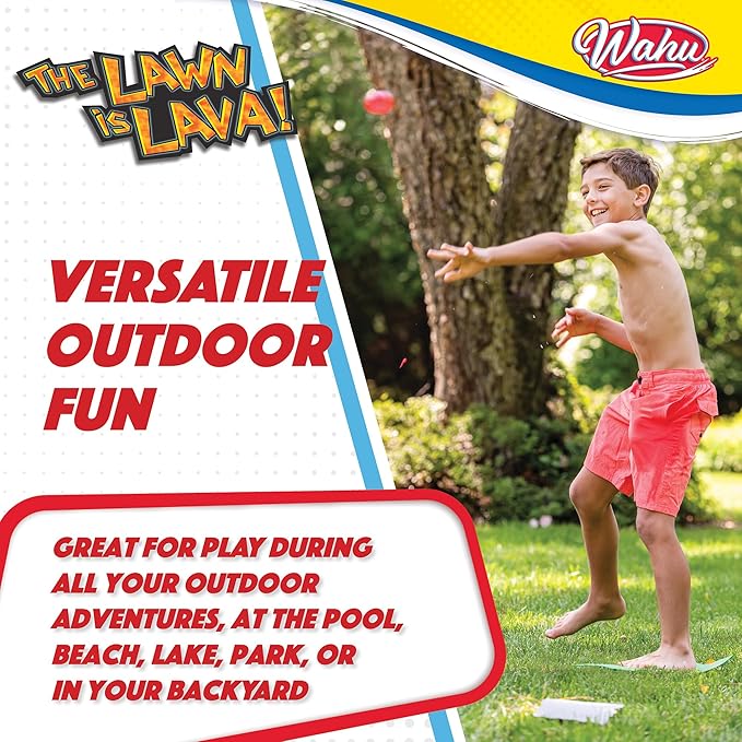 WAHU The Lawn is Lava Outdoor Water Balloon Game for Kids Ages 5+, Kids Outdoor Water Game with 25 Water Balloons