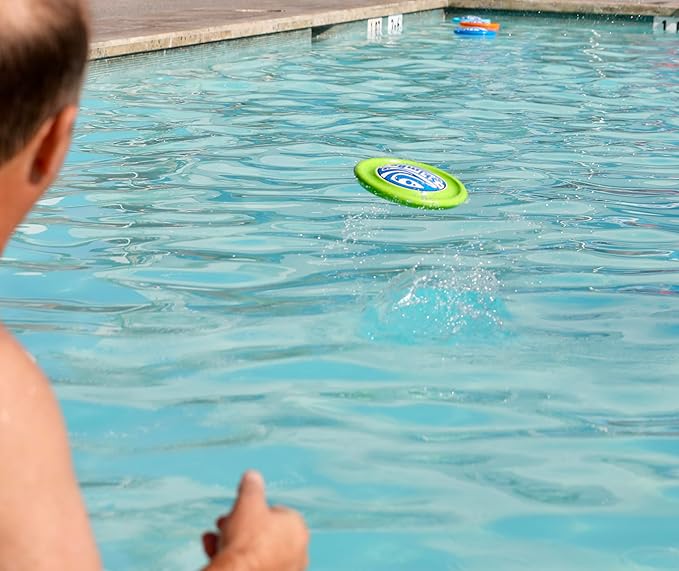 Skipping Disc Toy – Water Skipping Disc for Pool, Beach & Summer Fun – Floating Foam Throw Toy for Kids & Adults, Outdoor Water Play, Swim Training, Backyard Games (Green)