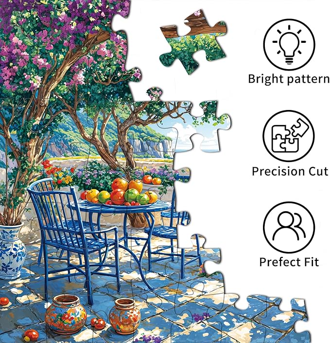 Jigsaw Puzzles for Adults 1000 Pieces, Interlock Perfectly No Dust, Impossible Difficult Hard Fun 1000 Piece Jigsaw Puzzles for Adults-1:1 Poster-Summer Coast