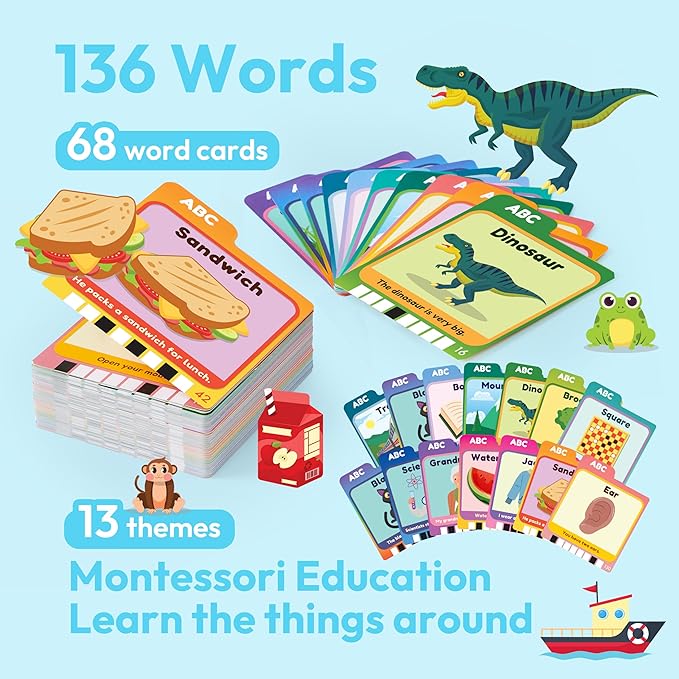 JOVA lalalark Kids Learning Tablet for Toddlers 3-5, 200 Pages Talking Flash Cards with Sight Words & Games, Montessori Learning Toys for Words, Simple Math, Logical Thinking, Easter Basket Stuffer