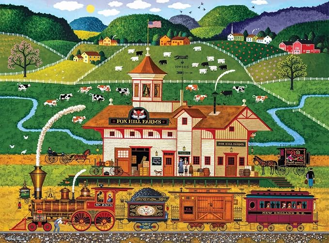Buffalo Games - Charles Wysocki - Fox Hill Farms - 1000 Piece Jigsaw Puzzle For Adults -Challenging Puzzle Perfect for Game Nights - Finished Size is 26.75 x 19.75
