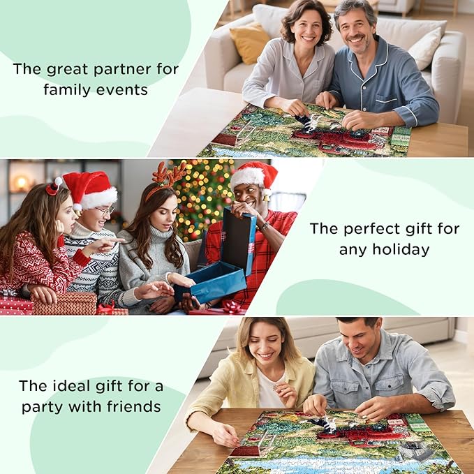 500 Piece Puzzle for Adults, Farm Scene Jigsaw Puzzles 500 Pieces, Dog and Chicken Jigsaw Puzzle for Adults Elderly, Birthday Party for Family, Funny Puzzle, Challenging Games 20.5×15 in