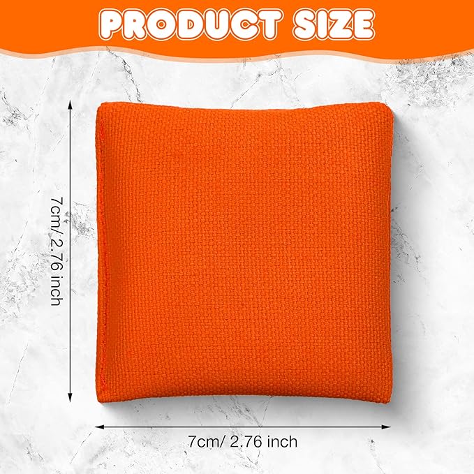 32 Pack Bean Bags Toss for Kids Cornhole Bean Bags Colorful Bean Bags for Tossing Canvas Toss Bags Hand Toy Toss Games Weights for Outdoor Yard Games, Assorted Colors (Bright Colors, 2.76 x 2.76 Inch)