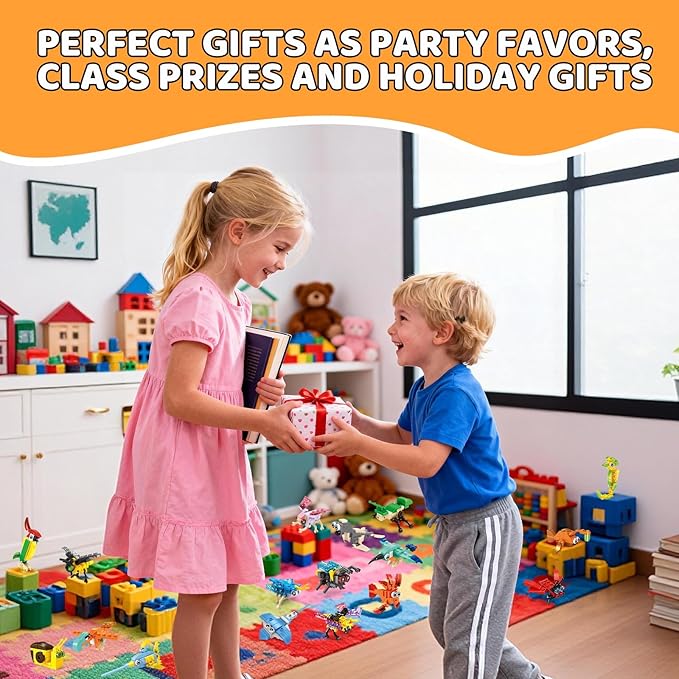 36 Packs Mini Building Blocks Set Party Favors Building Blocks for Kids 4-8, Goodie Bags Stuffers for Kid, Prize Box Toys for Kids Classroom