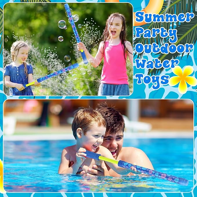 12 Pack Hawaii Water Blaster 15.75 in Hawaiian Water Shooter Blasters Gun Party Favors for Kids Summer Outdoor Swimming Pool Backyard Beach Summer Games