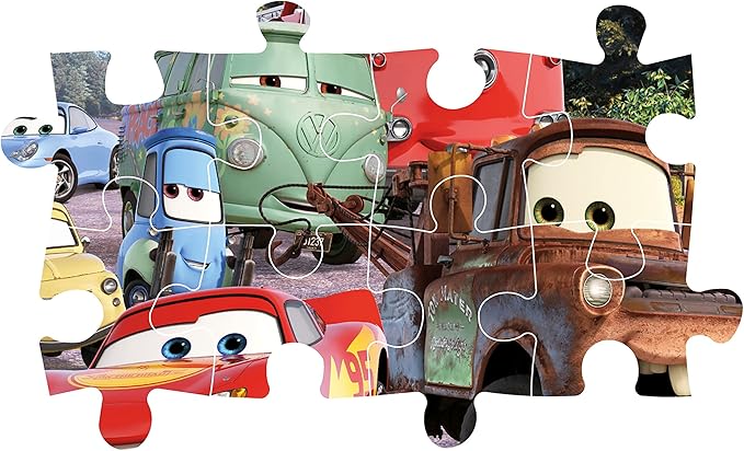 Clementoni - 24239 - Supercolor Puzzle - Disney Pixar Cars On The Road - 24 Maxi Pieces, Jigsaw Puzzle for Kids Age 3, Puzzle Cartoon, Made in Italy