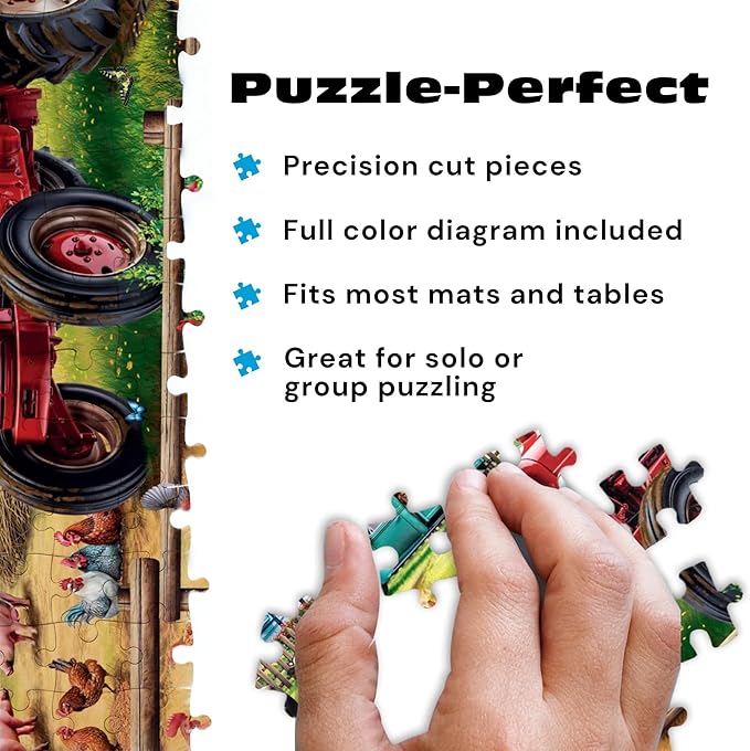 Buffalo Games - 500 Piece Jigsaw Puzzle PD Moreno European Countryside, Made in USA, Premium Recycled Board, Full-Color Poster, Giftable Art