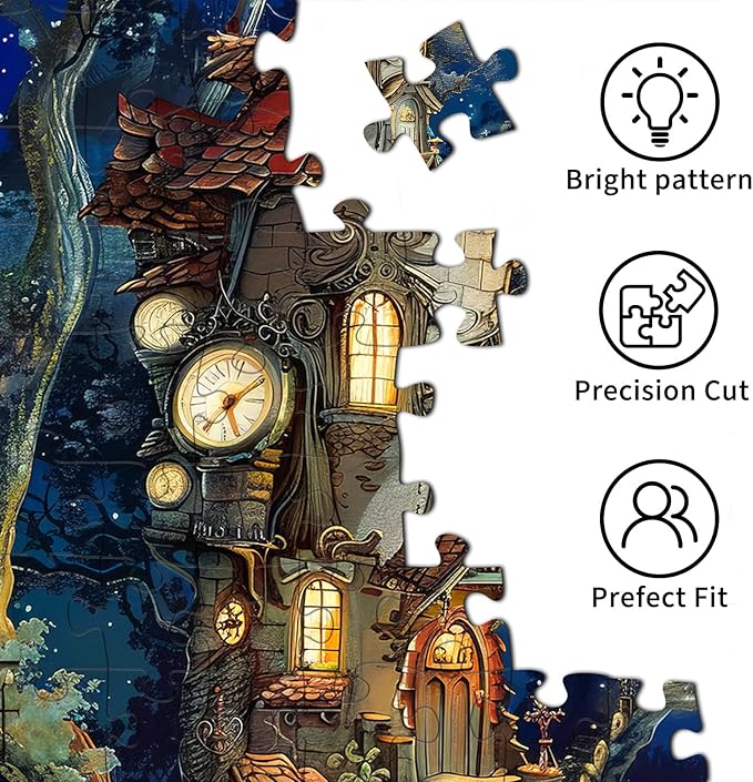 Ancient Castle Puzzles for Adults 1000 Pieces, Jigsaw Puzzles for Adults 1000 Piece, Challenging Game Toys, Impossible Puzzle, Family Decoration Puzzle