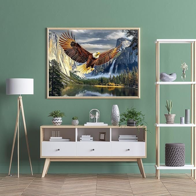 Puzzles for Adults 500 Pieces, Eagle Jigsaw Puzzles - Eagle Park, Impossible Eagles Puzzle, Finished Size 20.47 * 14.96”, with 1:1 Poster, Letter on The Back