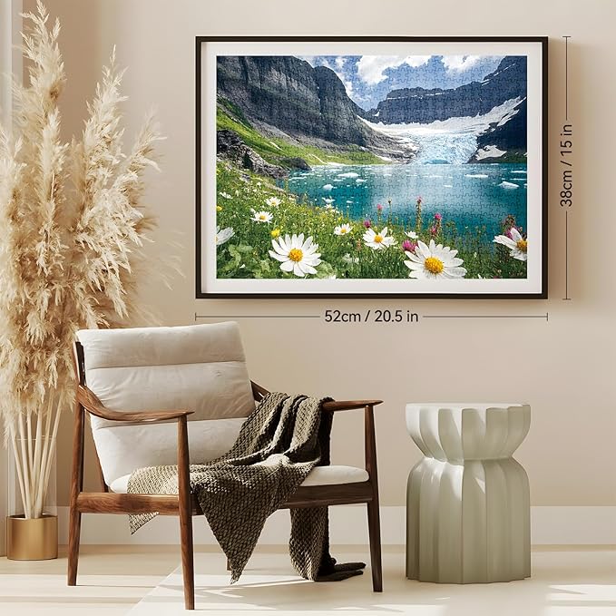 500 Piece Puzzle for Adults – Spring Ice Flower Jigsaw Puzzle – Youths & Adults Favorite Nature Puzzle – Birthday & Holiday Party Gift for Family– Funny and Relaxing – 20.5 x 15 in