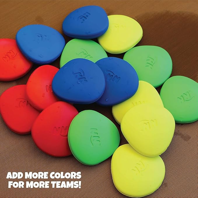 Skip NN' Hole Game Mode | Targets NOT Included | Pool Toys | Skipping Stones Meets Playing Catch with Soft Floating Stonnes | Fun for The Pool, Lake, Beach |