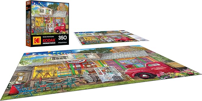 RoseArt - Kodak Premium 350 Piece Puzzle - All Good Antiques, Vintage Americana Jigsaw Puzzle for Adults, 24" x 18" Finished Size